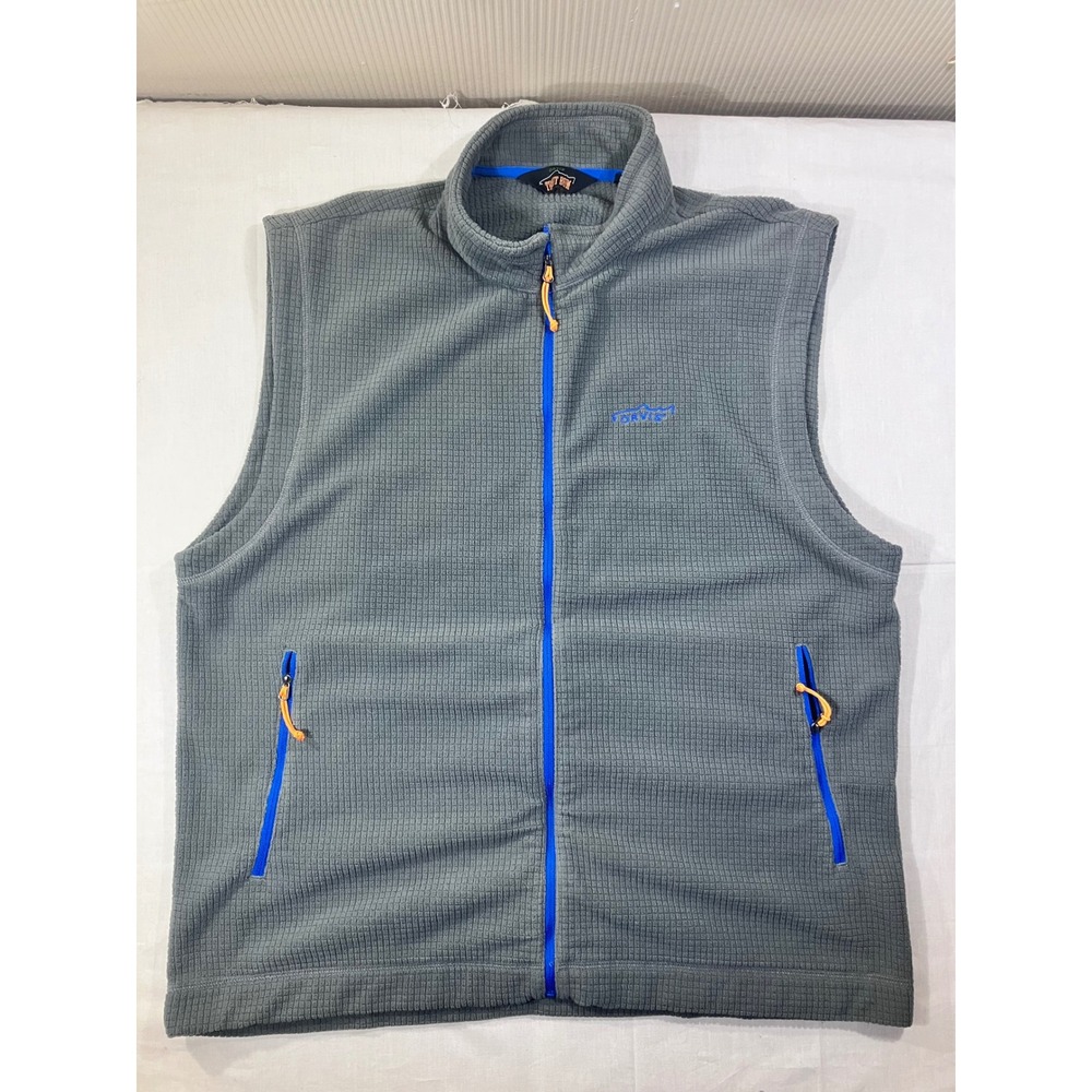 ORVIS Trout Bum Fleece Vest Gray Men's Size L Outdoor Fishing‎ Gorpcore
